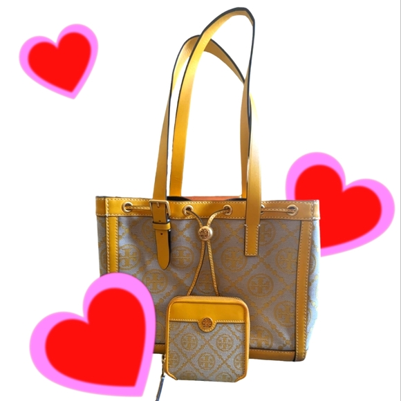 Tory Burch Handbags - Tory Burch T Monogram Jacquard small tote